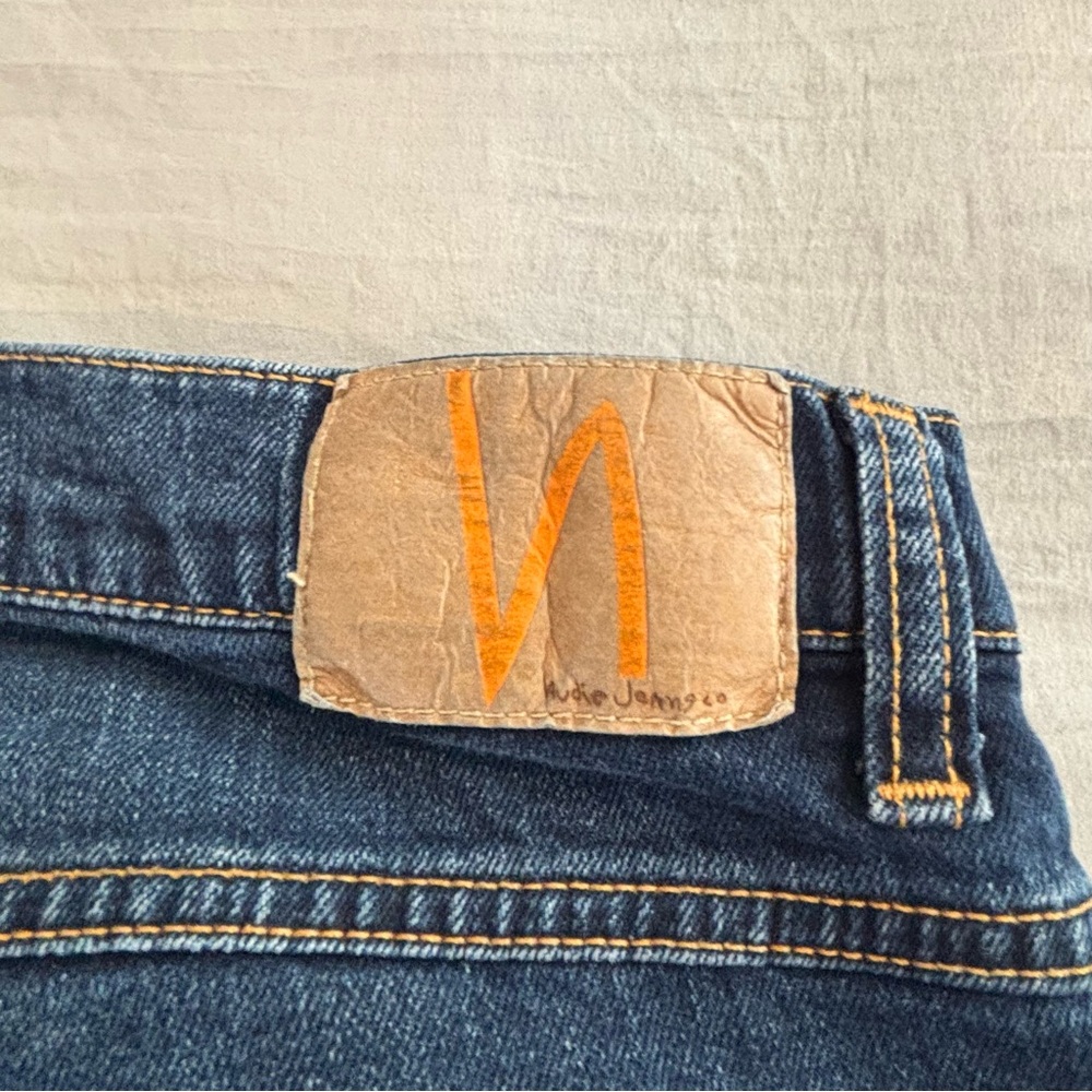 Nudie Jeans Grim Tim New Ink Men’s 32x31 Blue Button Fly - Picture 7 of 13